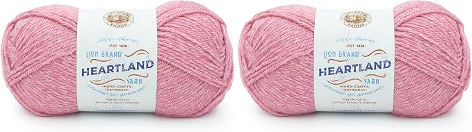 Lion Brand Yarn Heartland Yarn for Crocheting, Knitting, and Weaving, Multicolor Yarn, 2-Pack, Lassen Volcanic