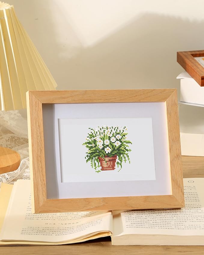 PeakLuv Small Diamond Art Kits Green Plants Mini Diamond Painting Kits
