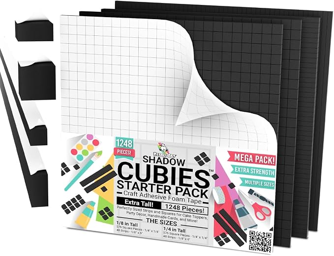 Bearly Art Cubies Shadow Collection Adhesive Foam Tape Squares & Strips