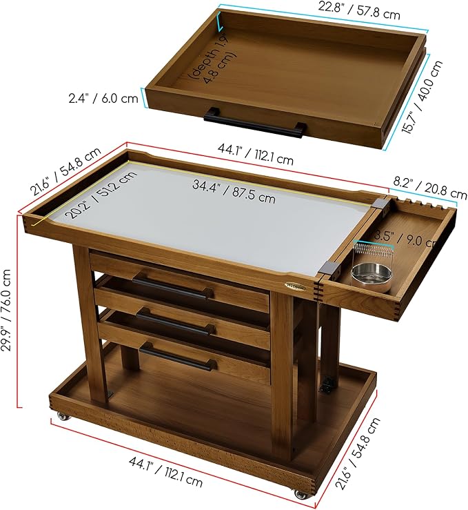 MEEDEN Extra Large Art Supplies Storage Cart: 5-Tier Utility Rolling Cart