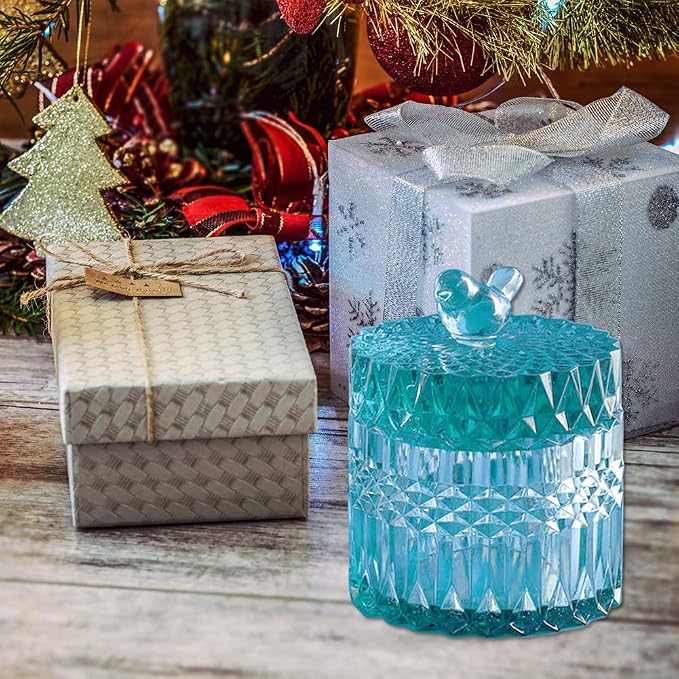 Silicone Crystal Box Resin Mold with Lid and Bird Handle Shape Mold for Epoxy Resin Jewelry Storage Bottle Jar Trinket Containers Candle Holder DIY Crafts Supplies Resin Kit Home Decor Gift