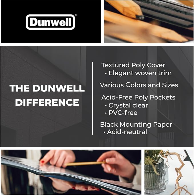 Dunwell Art Portfolio 9x12, 24 Pockets, Displays 48 Pages, Blue