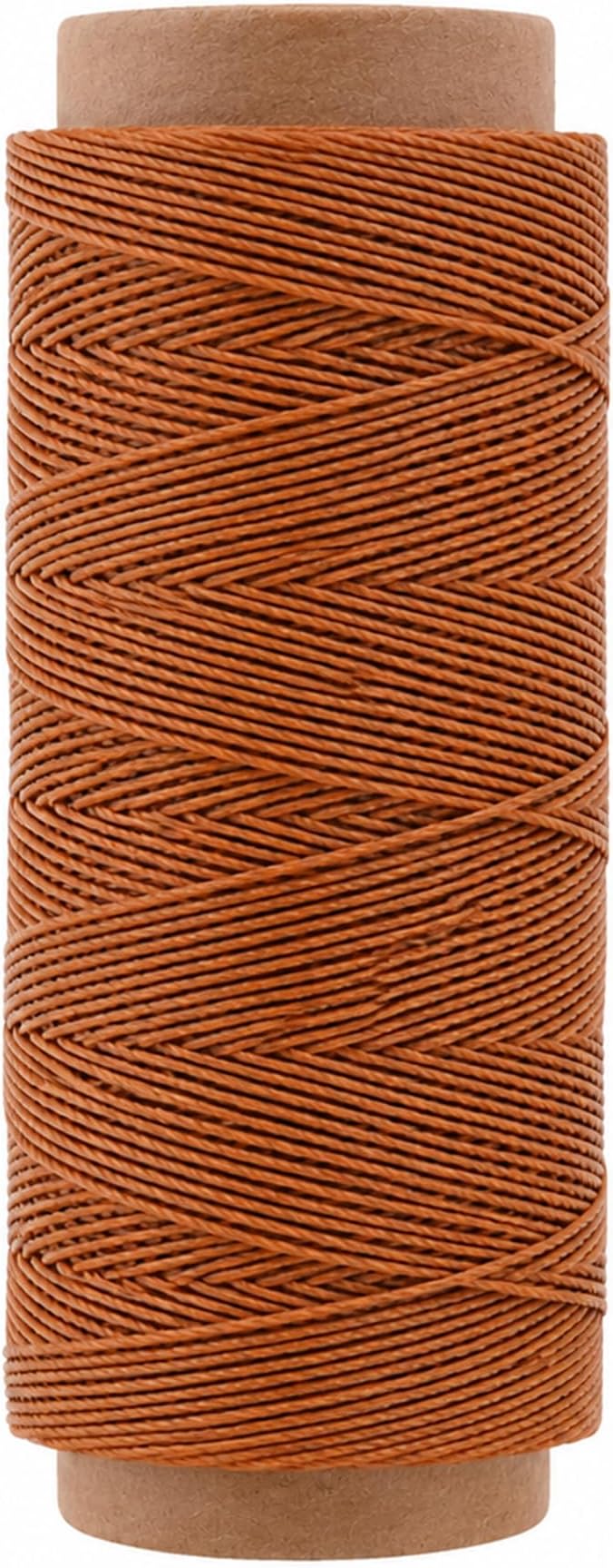 Mandala Crafts 130M 0.55mm Camel Round Waxed Thread for Leather Sewing