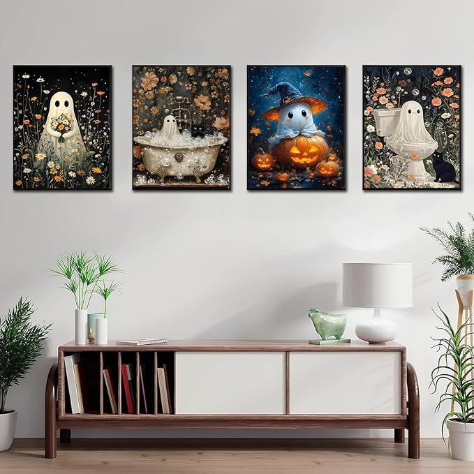 Diamond Art Kits for Adults,6 Pack Halloween Diamond Painting Kits 12x16in