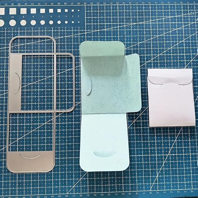 Lapoo Geometric Cutting Die for Scrapbooking - Durable, Metal Cutting Die for DIY Scrapbook Photo Album Decorative Paper Card, Card Making Supplies (Envelope Border 7.9 x 3.8 in)