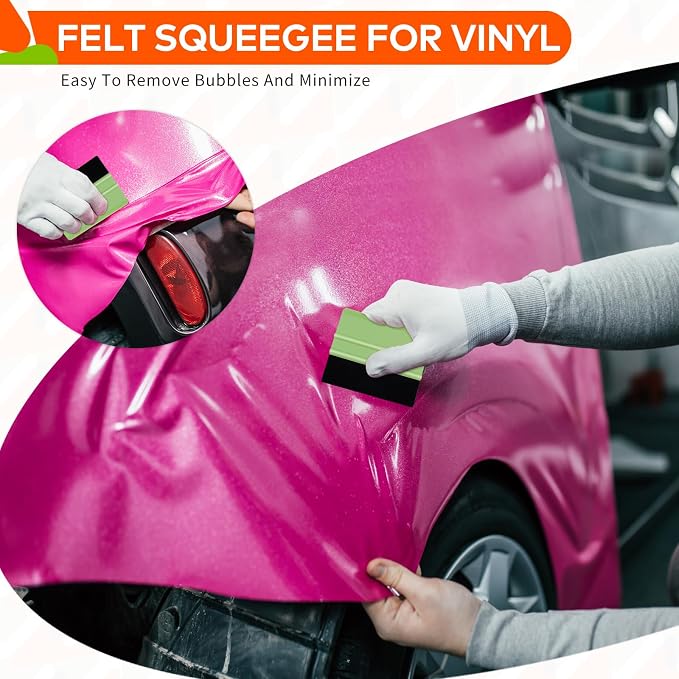 WRAPXPERT Squeegee for Vinyl,2Pack Felt Squeegee Vinyl, Tool Kit for Crafts Car Wrap Window Tint Wallpaper Glass Film Application