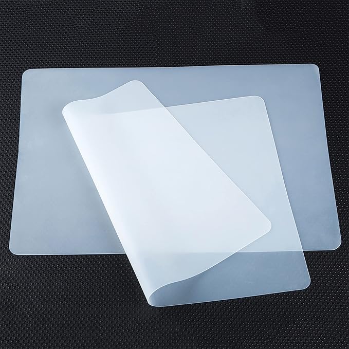 14"W x 20"L Clear Silicone Craft Mats: Large Heat Resistant Non Slip