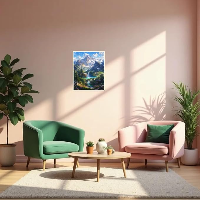 Landscape Paint by Numbers Kit for Adults Beginner Mountain Oil Painting Kit Adult Paint by Number Kits on Canvas DIY Painting for Beginners Art by Numbers Nature for Gifts Home Wall Decor 16x20 Inch