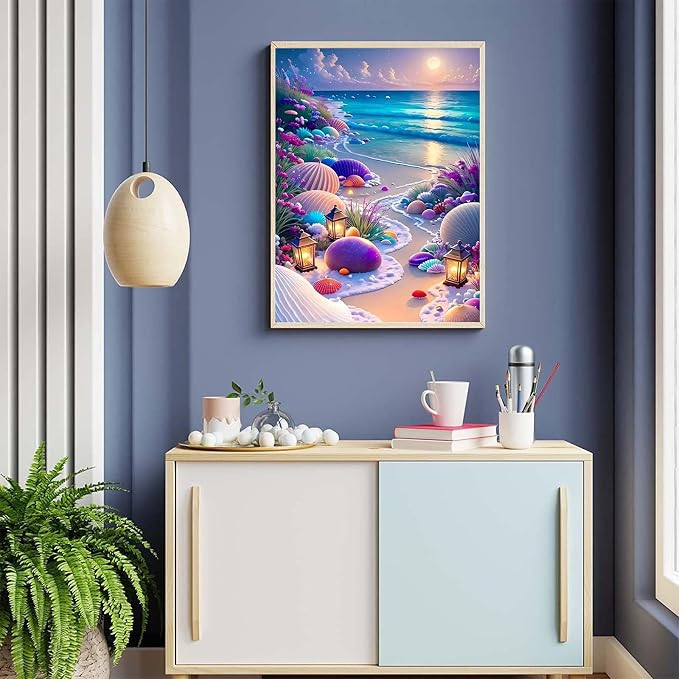 Beach Diamond Painting Kits for Adults - Beach Diamond Art for Adult