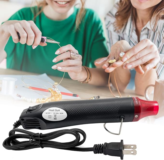 Heat Gun, Mini Hot Air Gun for DIY Crafts Portable Heat Air Gun Tool for Embossing Shrink Wrapping Drying Paint | DIY Crafts, Portable, Embossing, Shrink Wrapping, Drying Paint