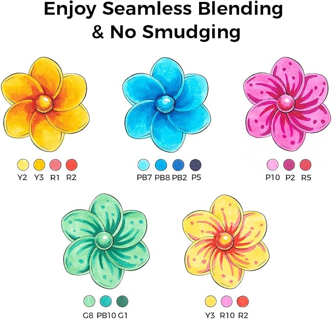 Ohuhu Alcohol Markers 48 Colors Brush& Chisel for Adults Cozy Coloring | Refillable AP Certified Art Marker Set for Artists Beginner Drawing Illustration Sketching, Dual Tips Alcohol-based, Honolulu