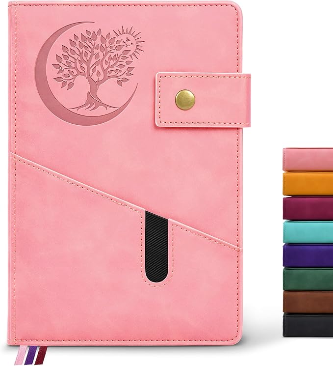 PAIBAS Lined Journal Notebook for Men, A5 Leather Journals for Writing Women, Hardcover Notebooks for Work,School,Note Taking,Travel,Business,Personal daily Diary,200 Page College Ruled (5.9" x 8.4")