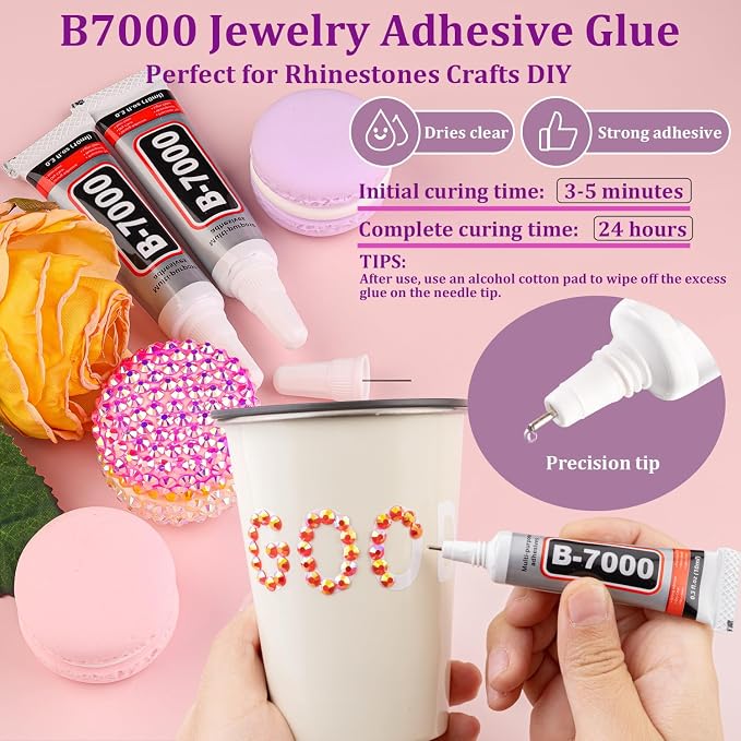25000Pcs Resin Rhinestones for Crafting, Red AB 2-6mm Mixed Sizes Non Hotfix Flatback Gems with 1Pcs Glue, Bedazzling Crystal for DIY Craft Clothing Mugs Tumblers Shoes Fabric Decor Nail Art