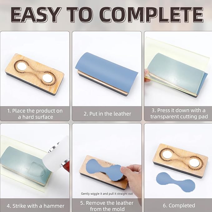 Leather Cutting Die,Leather Keychains Cutting Mold for DIY Leather Crafts (Style1)