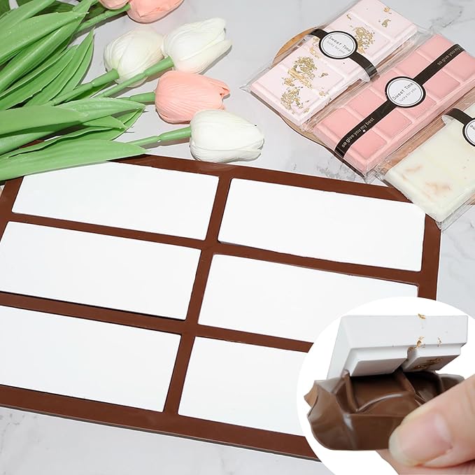 Wax Melt Molds Silicone,Chocolate Bar Mold