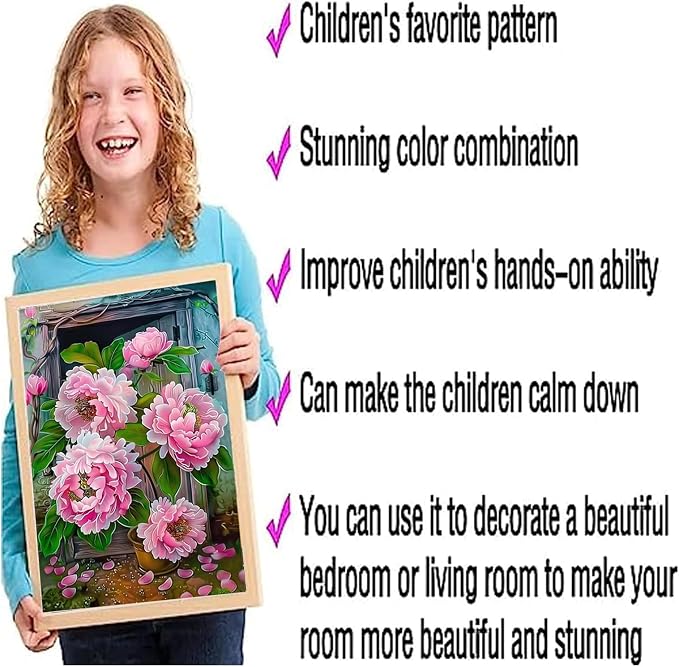 DOTSOPS 6 Pack Flowers Diamond Painting Kits for Adults Art Painting Kits | Crafts DIY 5D Diamond Art Packs Kits Full for Adults,Beginner Home Wall Decoration Gift 11.8 x 15.7 Inches