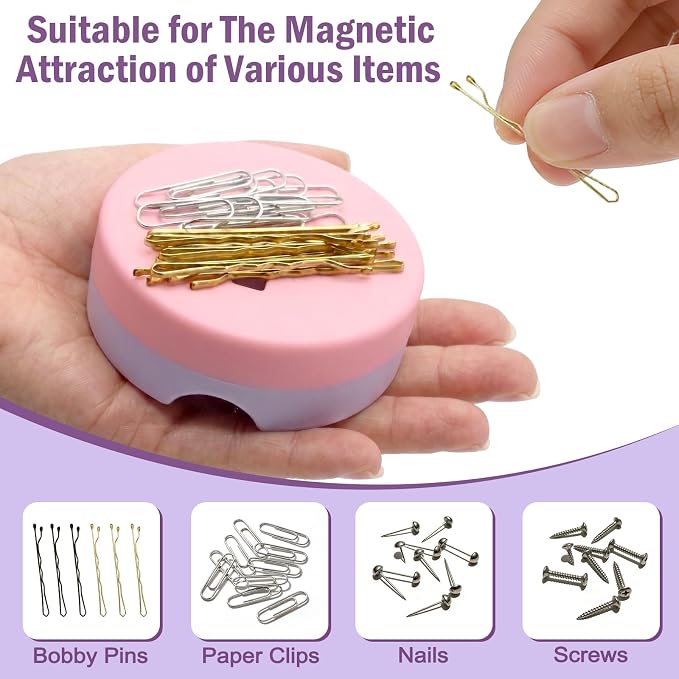 Sizobi Purple Magnetic Pin Holder with Thread Cutter, Blade Saver