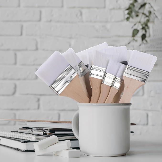 EORTA Flat Art Paint Brushes Set Assorted Size Nylon Painting Brushes