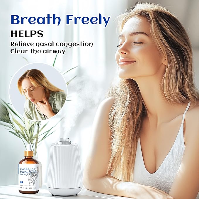 HIQILI Eucalyptus Essential Oil for Diffuser, Aromatherapy & Spray