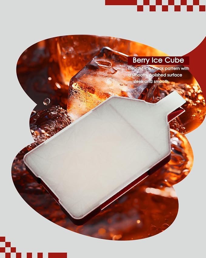 ForeverYoung Mulled Bi-Tonal Diamond Art Tray with Lid, Berry Ice Cube