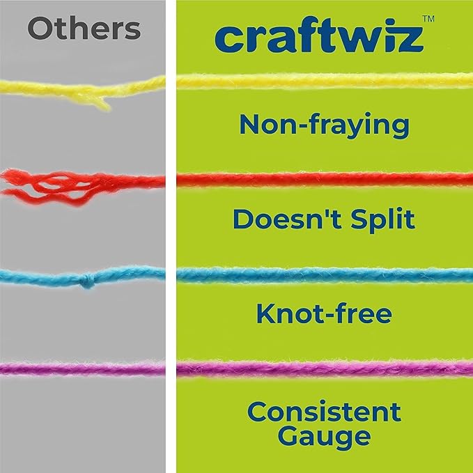 CRAFTWIZ 100% Acrylic Yarn for Crocheting and Knitting - 30x20g Skeins of #4 Worsted Weight, 1200 Yards of Soft Yarn, Perfect for Amigurumi and Other Small Crafts Projects