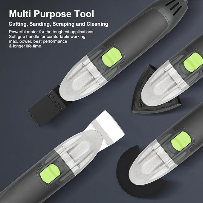 GALAX PRO Corded Oscillating Multi Tool Kit 2.0-Amp with 11Pcs Accessories