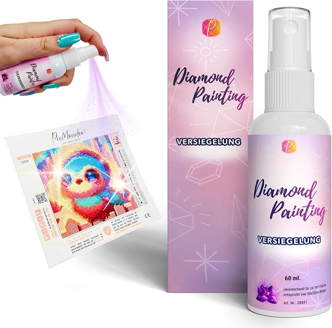 Diamond Painting Spray Sealent (60ml) for Diamond Art Accessories & Supplies & Kits, Clear Waterproof Finish, Easy to Use, No Yellowing (Spray Sealer - NEW)