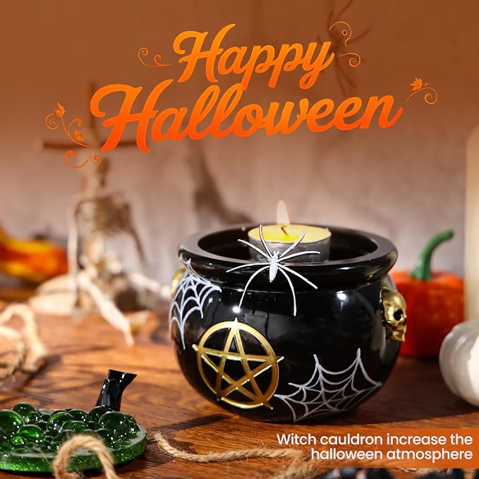 LET’S Resin Witch Cauldron Resin Mold, Halloween Resin Molds | 3D Jar Resin Molds Silicone 4.7'' Width, Large Jar Molds for Epoxy Casting Craft, Storage Box,Candy Container,Candle Holder