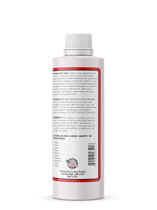 Evo Dyne Cutting Oil 8 oz Metal Cutting Fluid for Drilling & Tapping