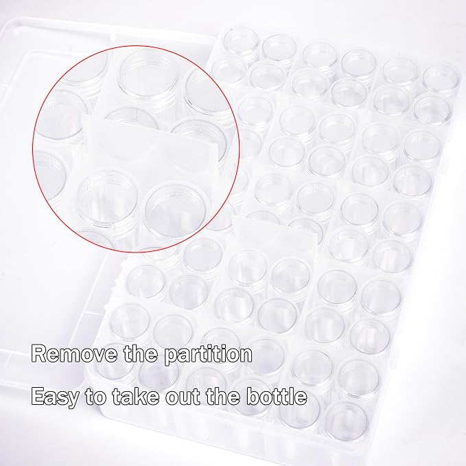 Diamond Art Storage, 2Pack 120 Bottle,Diamond Painting Storage Accessories Organizer Storage Case Containers (Beads not Included)