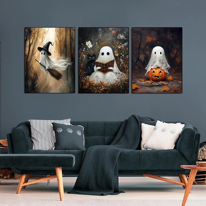 Diamond Art Kits for Adults,6 Pack ghost Diamond Painting Kits 12 x 16in