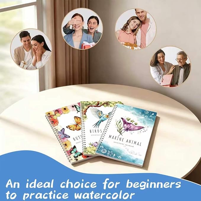 Water Coloring Book for Beginners 30 Different Patterns & 48 Colors