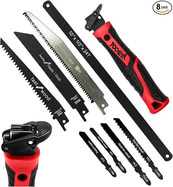 8-In-1 Multi Blades Hand Saw, Drywall, Hacksaw, Jab Saw & Wood Cutter Tool