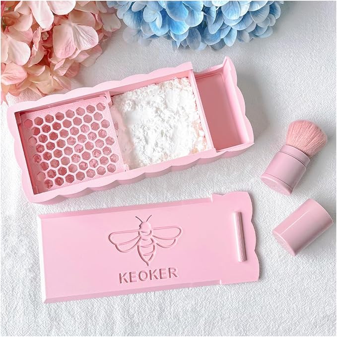 Keoker Cornstarch Tapper Box for Polymer Clay, Cornstarch Powder Container, Polymer Clay Tool for Earring Making