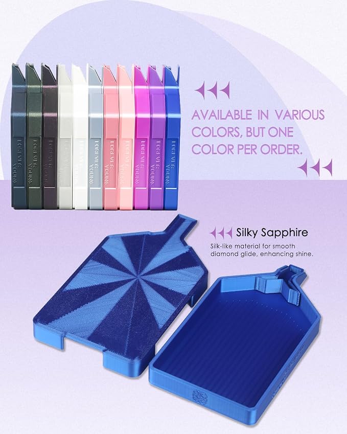 ForeverYoung Silky Diamond Art Tray with Prismatic Lid, Silky Sapphire