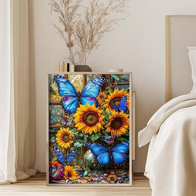 GEEHEIY Diamond Art Kits for Adults, 5D Sunflower Diamond Painting Kit