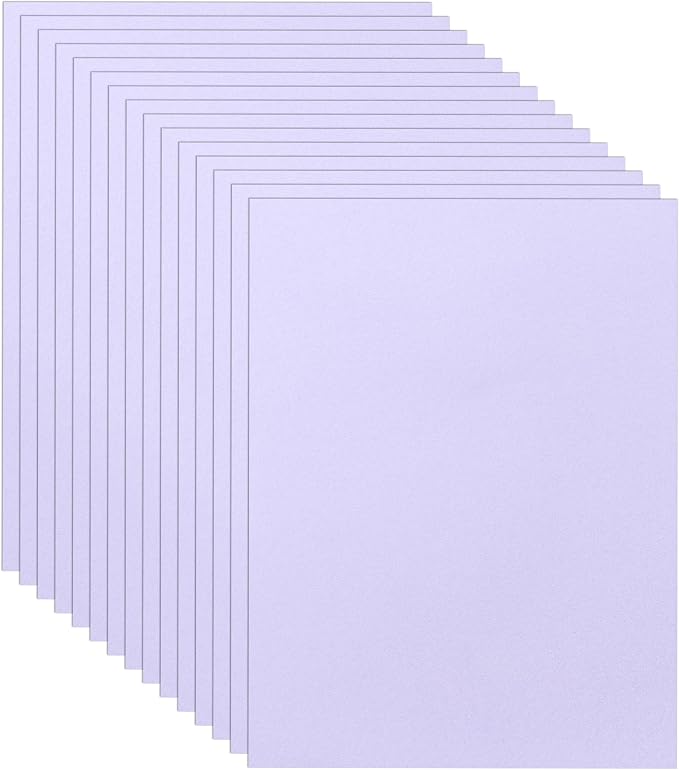 Guakicae 40 Sheets Light Purple Cardstock 8.5 x 11 Printer Paper 75lb