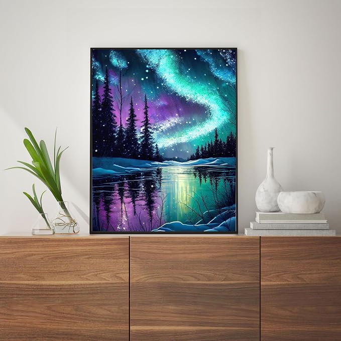 Ycydilirab 2 Pack Paint by Number Adult (with Gifts Box)-Aurora Adult Paint by Number Kits on Canvas,Gifts Home Decor(16x20in)