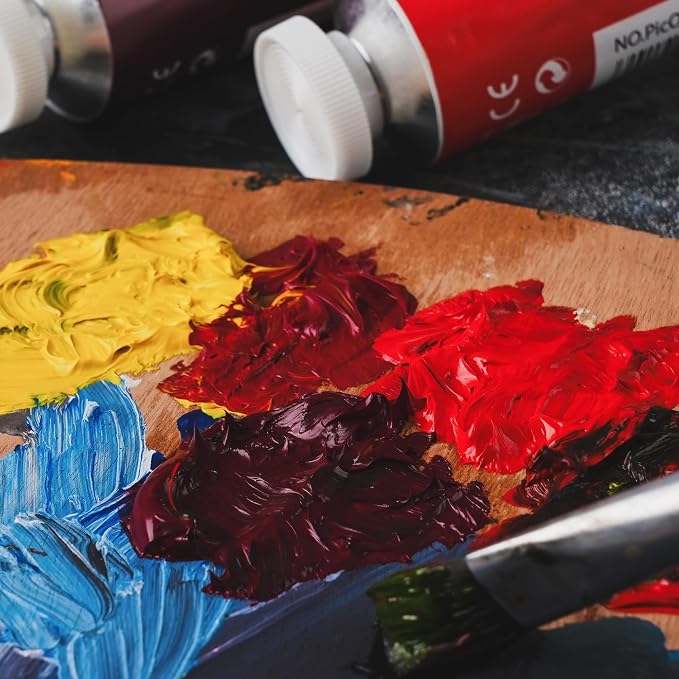 PHOENIX Scarlet Red Oil Paint - Studio Oil Paint Single Large Tube - 170ml / 5.75 Fl oz. Scarlet 302