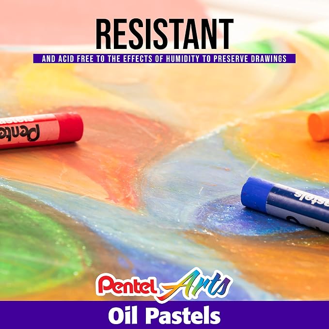 Pentel Oil Pastels - 50 Color Set (PHN-50)