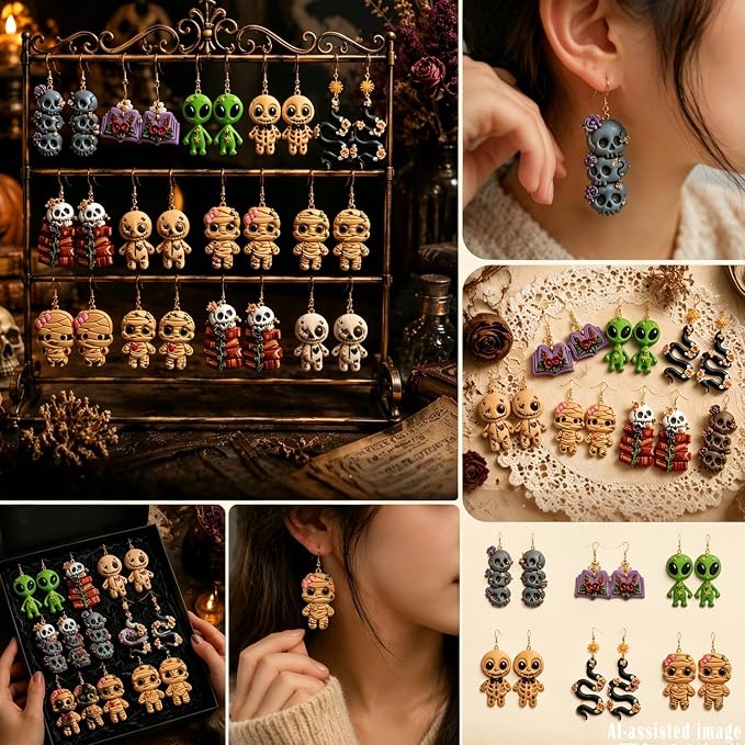 12Pcs Gothic Halloween Polymer Clay Cutters