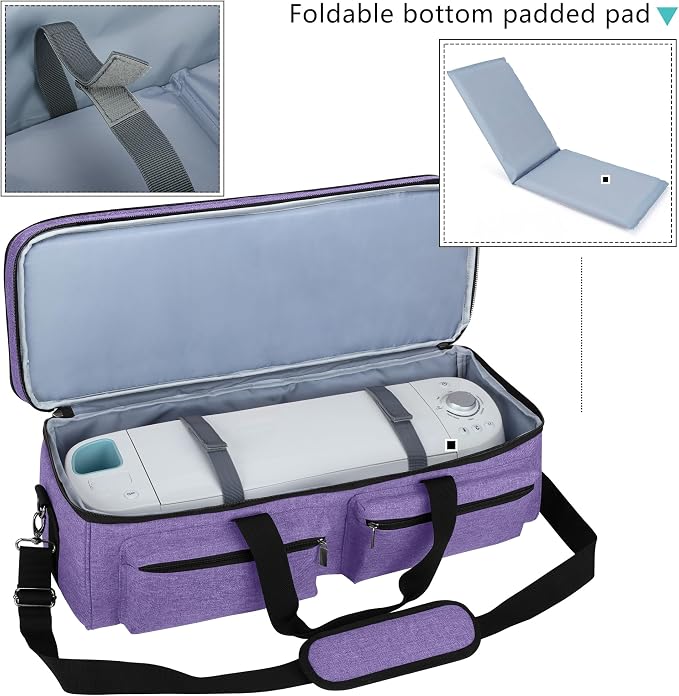 LUXJA Double-layer Bag for Cricut Explore Air (Air2) and Maker, Purple