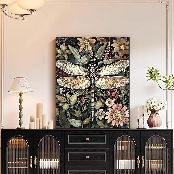 XTCIXAL Paint by Numbers Kit for Adults, Dragonfly, 16X20 Inch | DIY Paint by Number for Adults Beginner, High-Definition Color Canvas, Stress Relief, Home Wall Decor, Gifts, Unframed