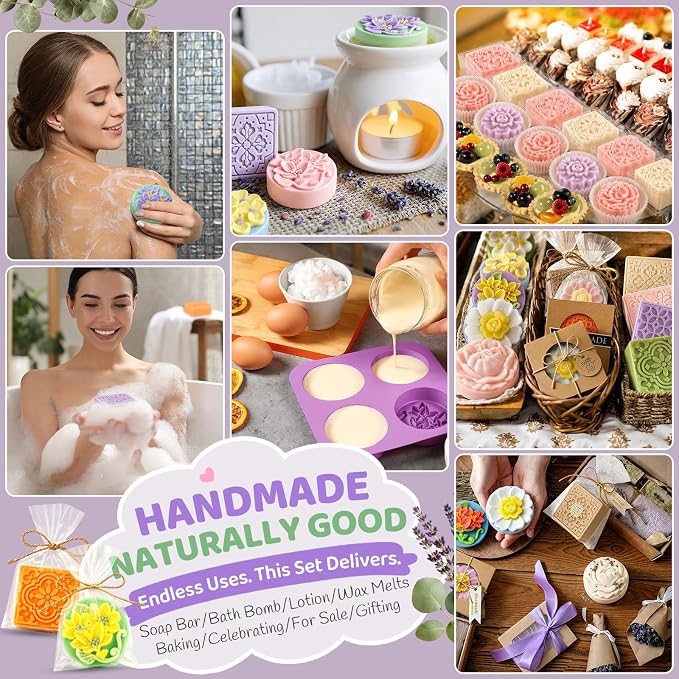 Soap Molds Silicone Soap Molds for soap Making 181-Piece Soap Mold Kit