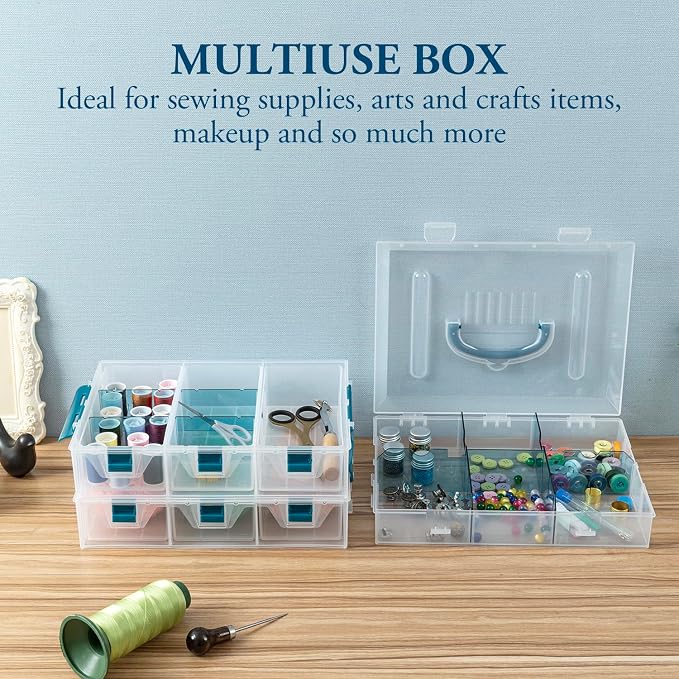 MyGift 11 Inch Craft Storage Organizer Case With 6 Drawers