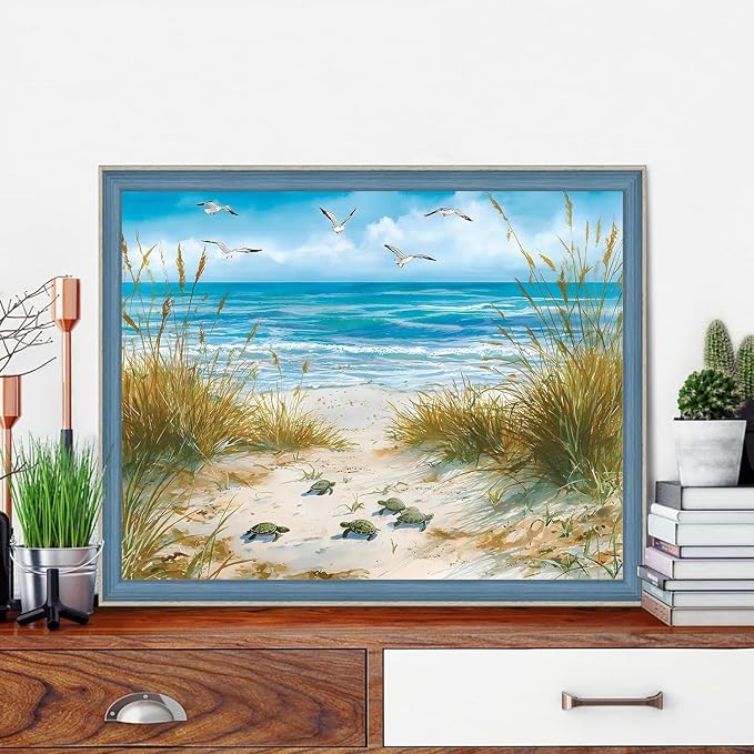 TCDZMYGS Diamond Art Kits for Adults,Beach Diamond Painting Kits 12X16 Inch