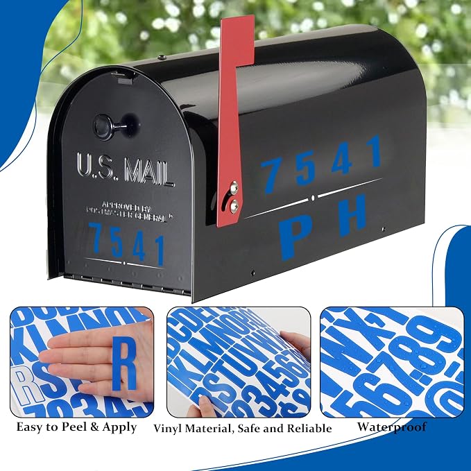 Letter Stickers 30 Sheets 1500 PCS Large 2 Inch Alphabet Stickers, Blue