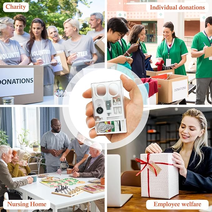 TINSKY 25 Boxes Mini Travel Sewing Kit Quick Fix Sewing Kits Bulk Basic Portable Pre Threaded Needle Emergency Repair Tool for Gifts Beginner Traveler Home Hotel