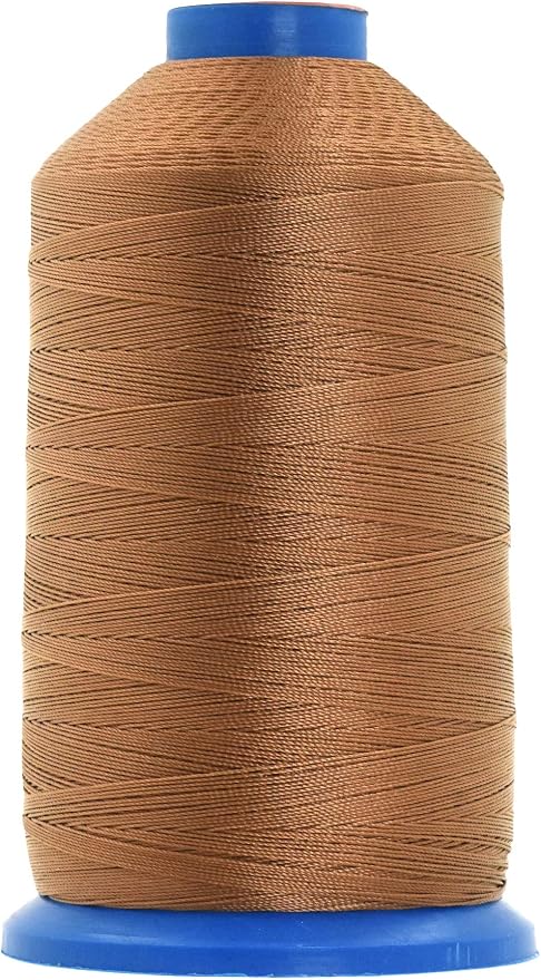 Mandala Crafts Size 92 280D T90 Russet Brown Bonded Nylon Thread, 1100 YDs