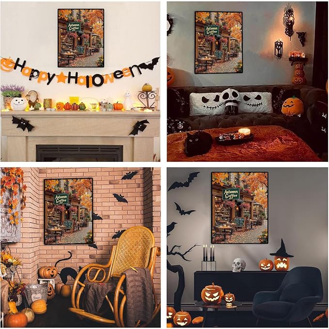 Autumn Paint by Numbers for Adults - Paint by Number Coffee on Canvas